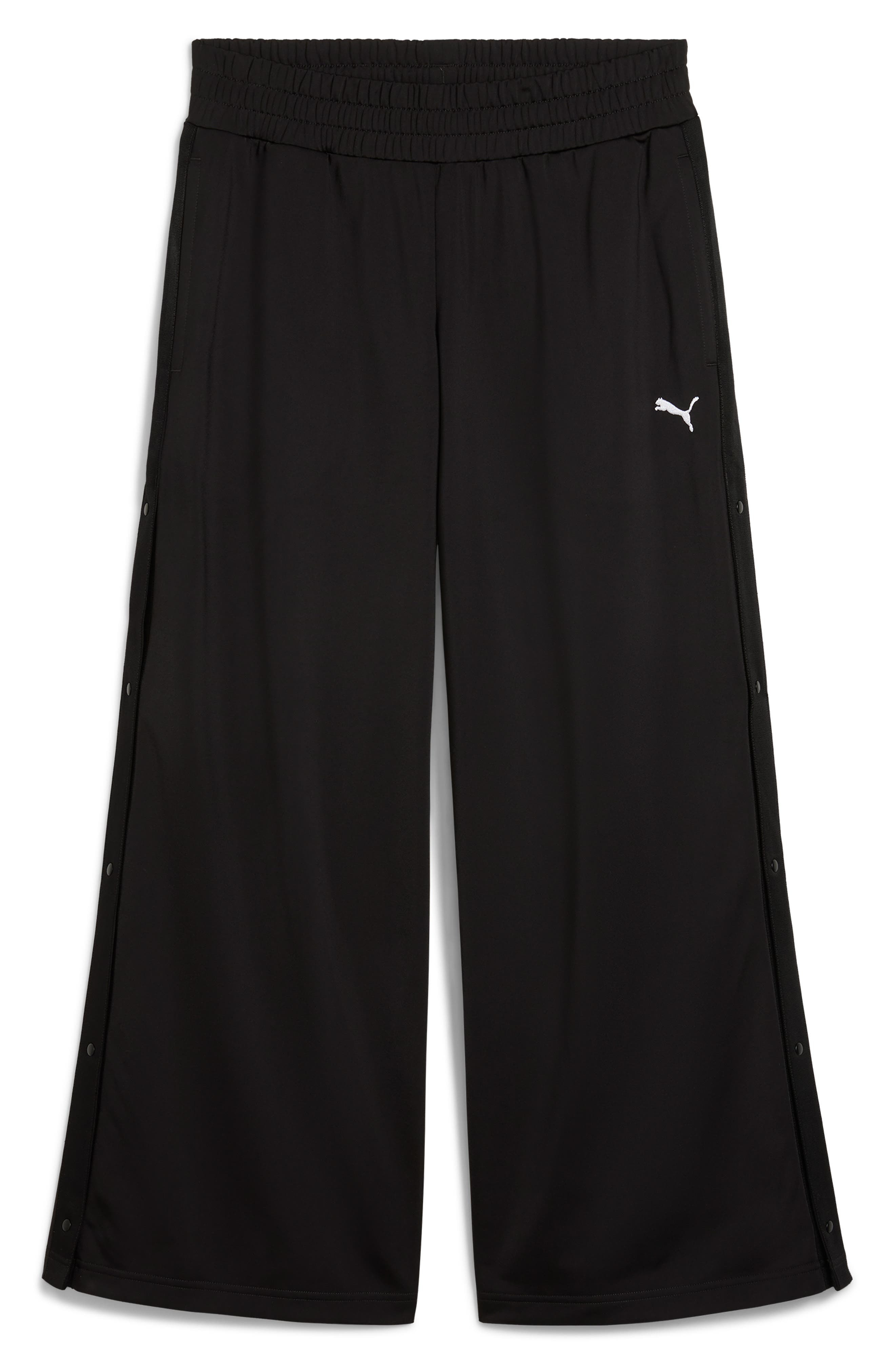 PUMA Low Rise Popper Side Snap Pants in Puma Black at Nordstrom - 4