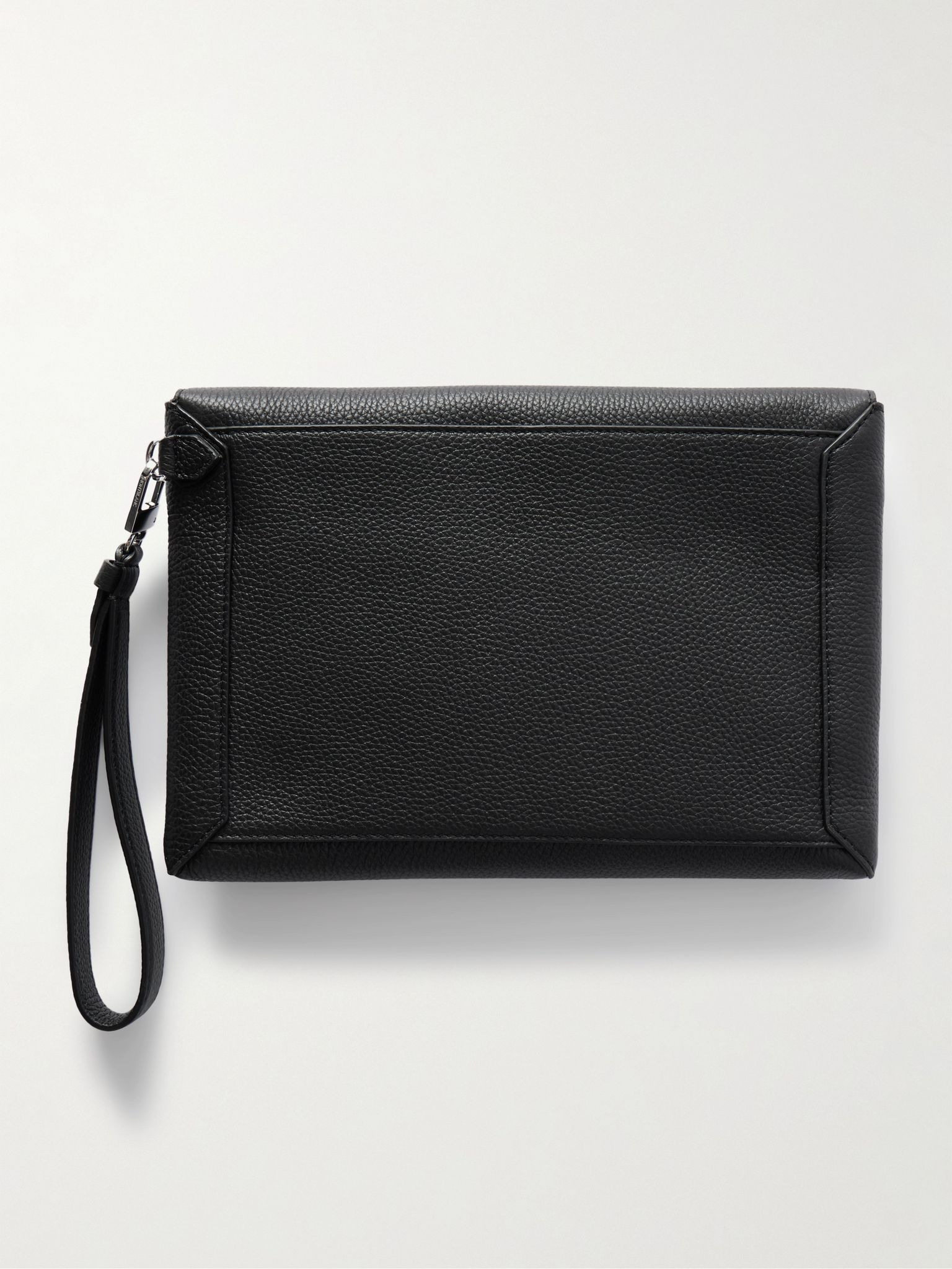Full-Grain Leather Pouch Black - 3