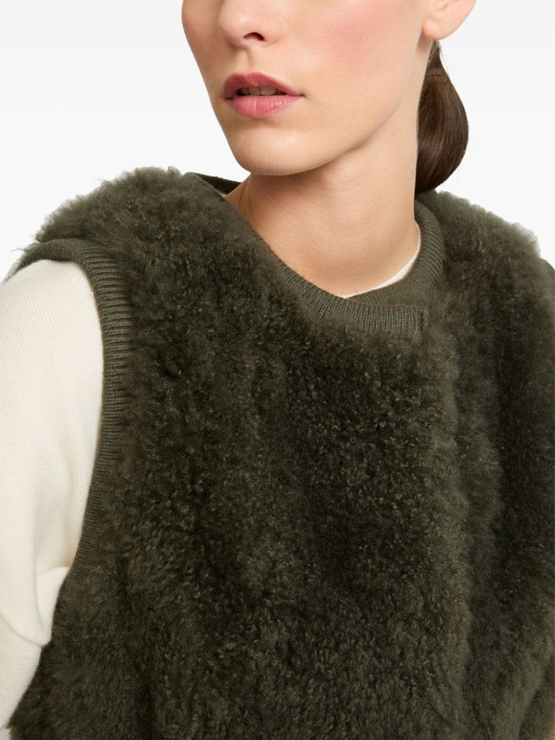 belted shearling gilet 4