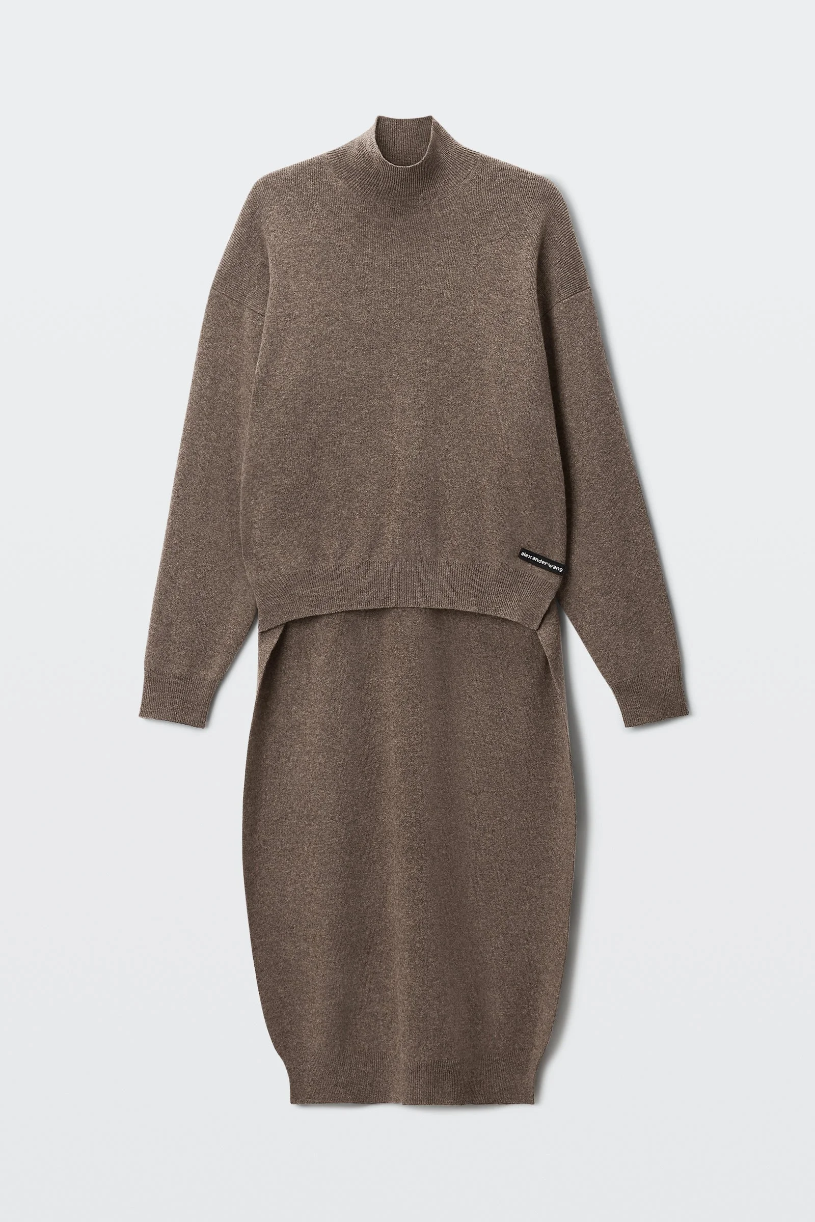 high-low hem turtleneck - 1