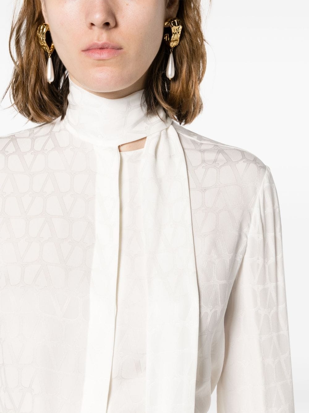 Toile Iconographe-print silk shirt - 5