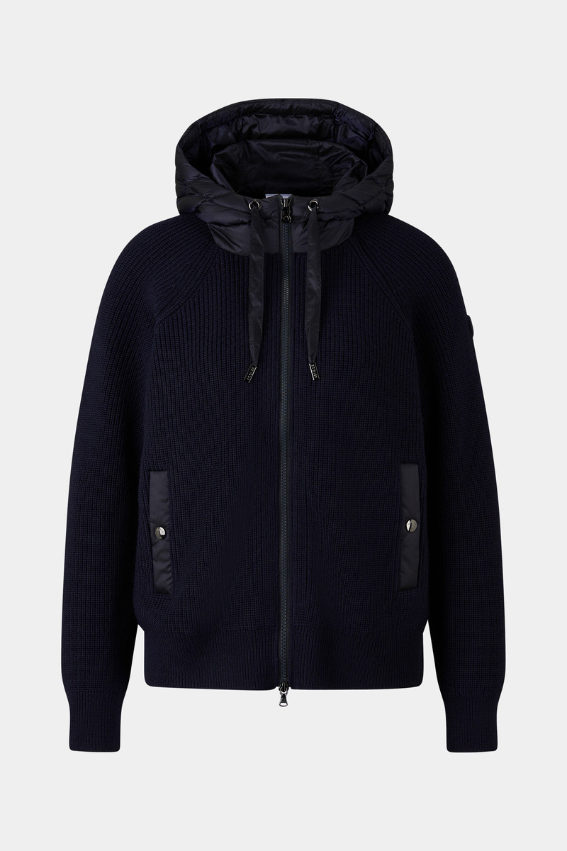 Pamy hybrid knit jacket in Navy blue 1