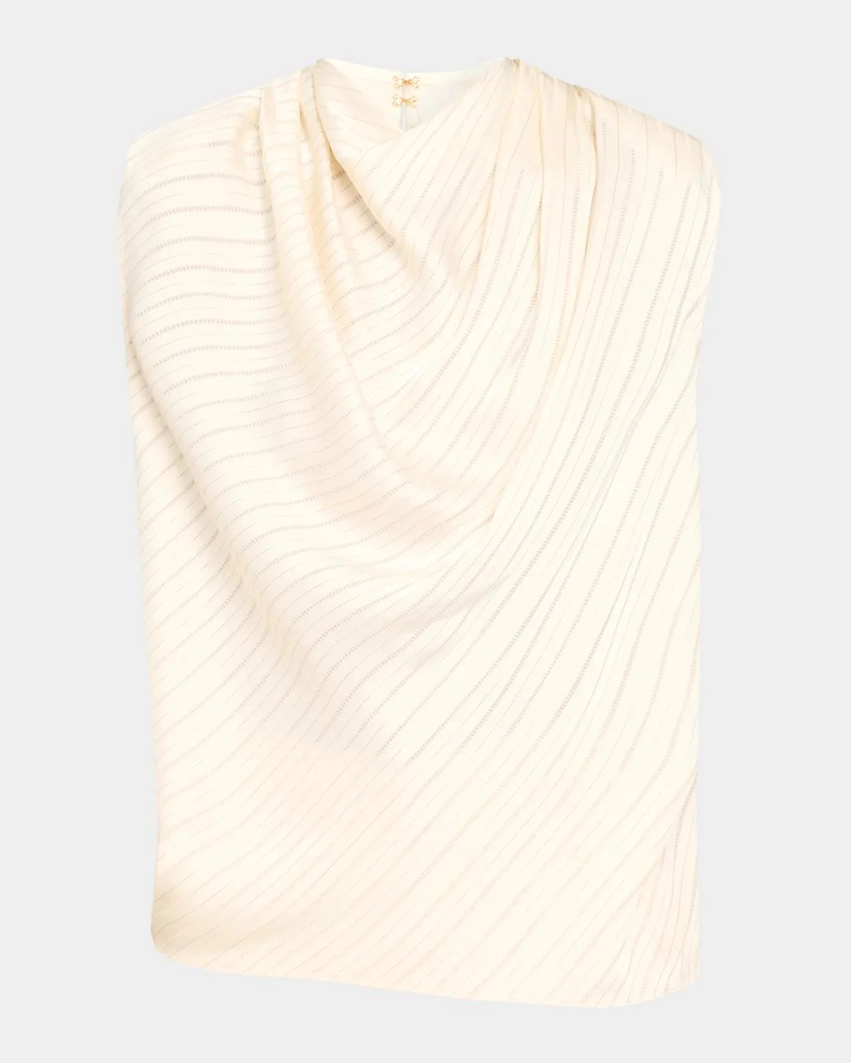 Holly Pinstriped Cowl-Neck Top - 1