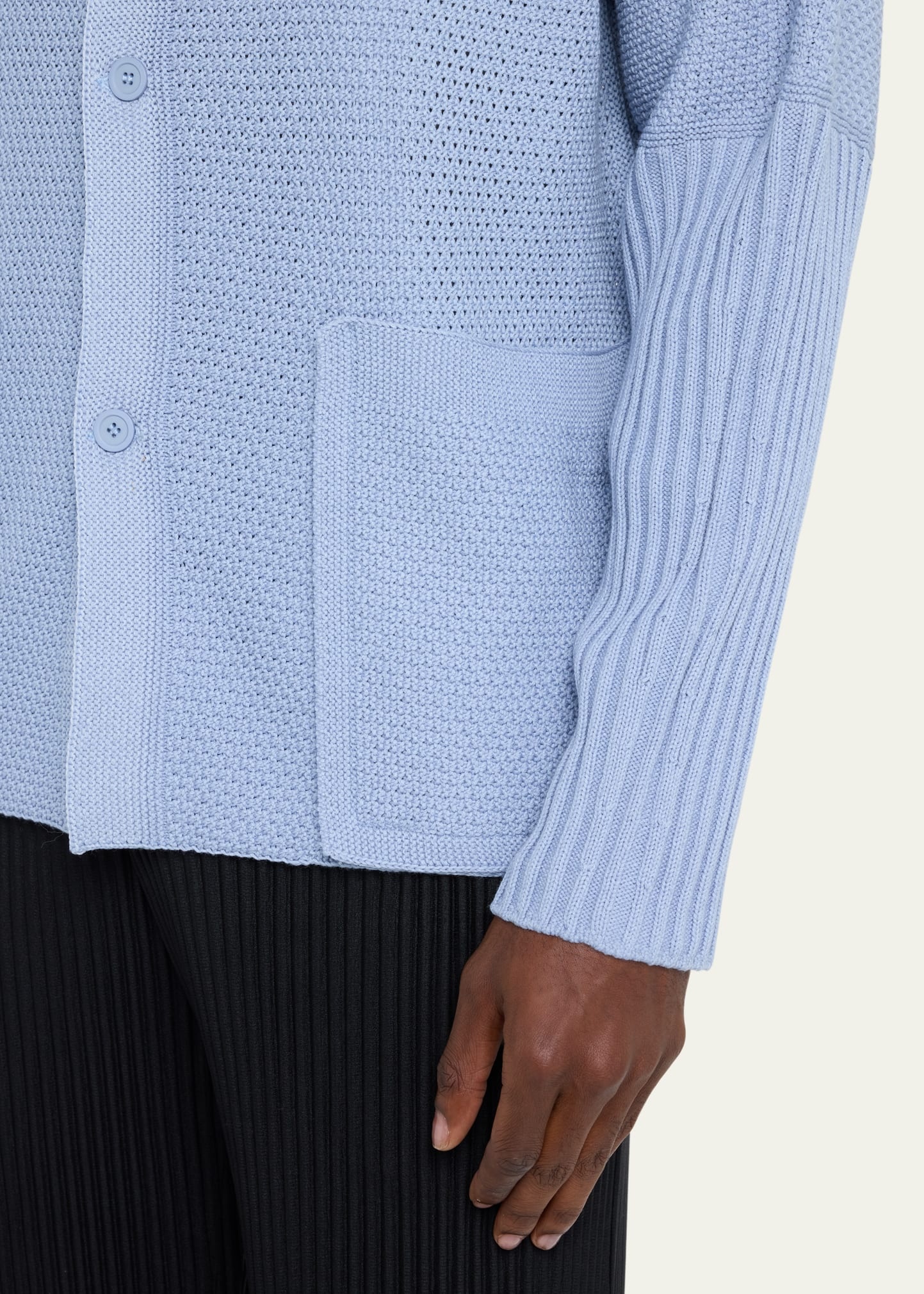 Men's Button-Front Knit Shirt - 5