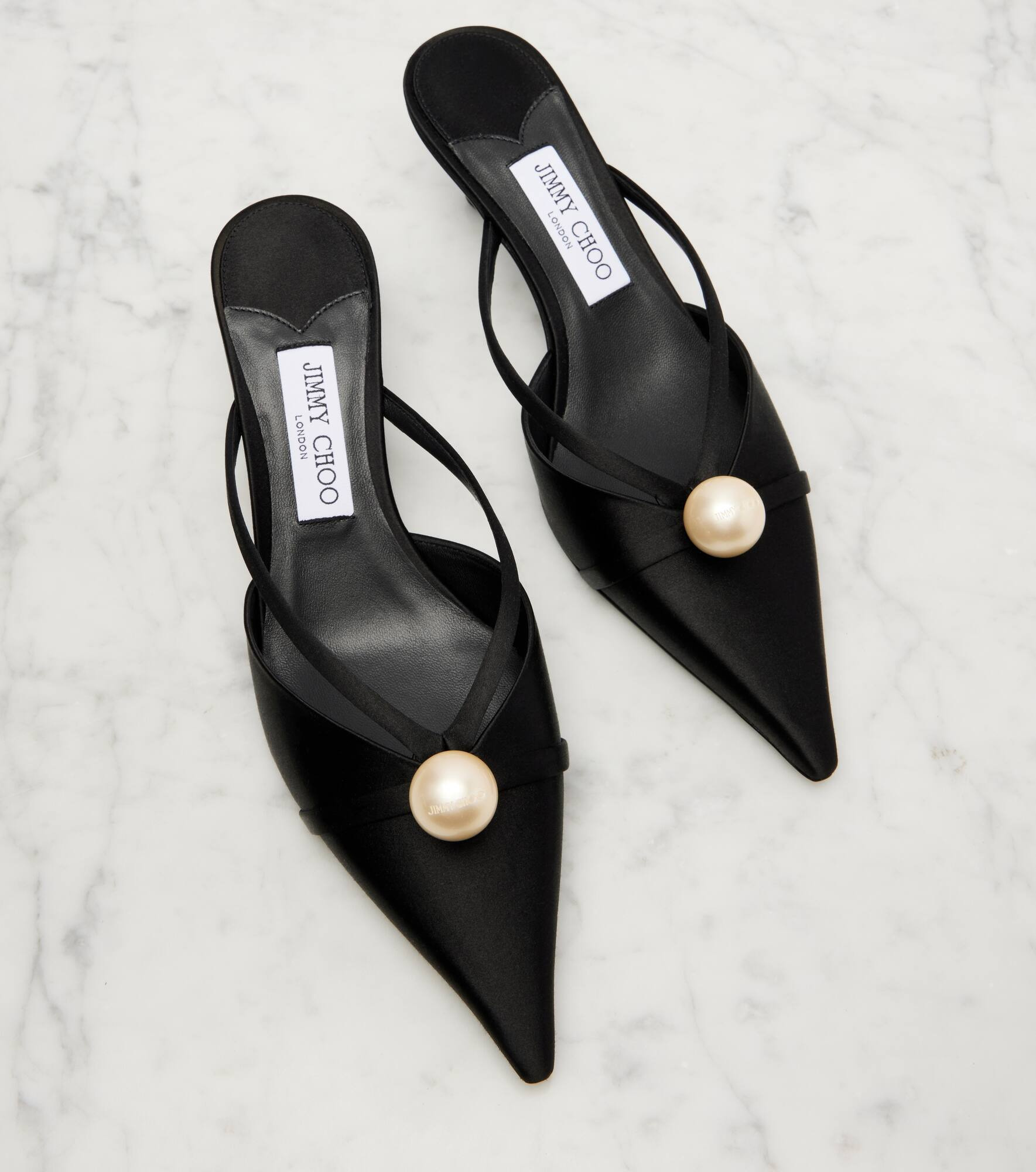 Sana 50 embellished satin mules - 5