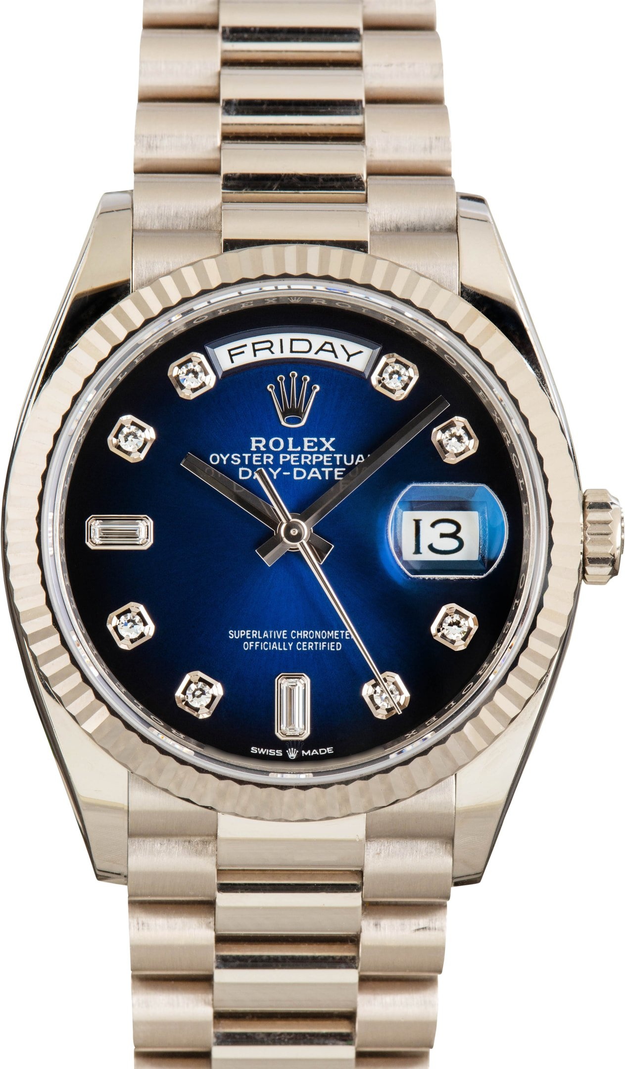 Rolex Day-Date 128239 Blue Diamond Dial - 1