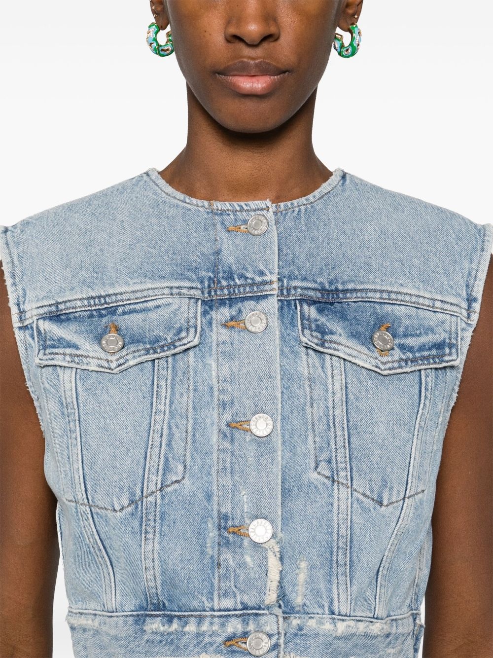 Leo cotton denim vest - 5