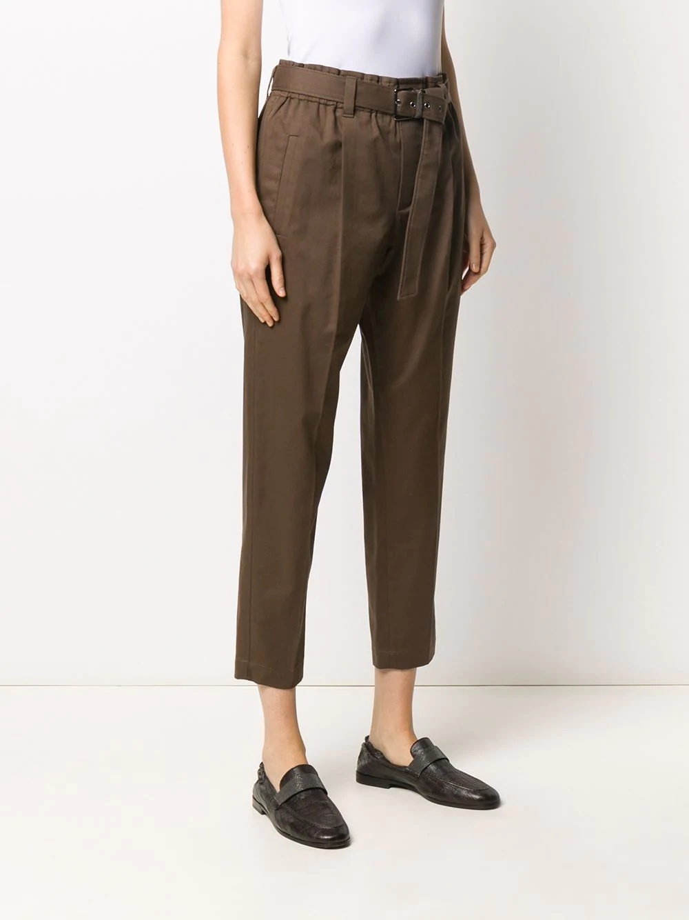 belted straight-leg trousers - 3