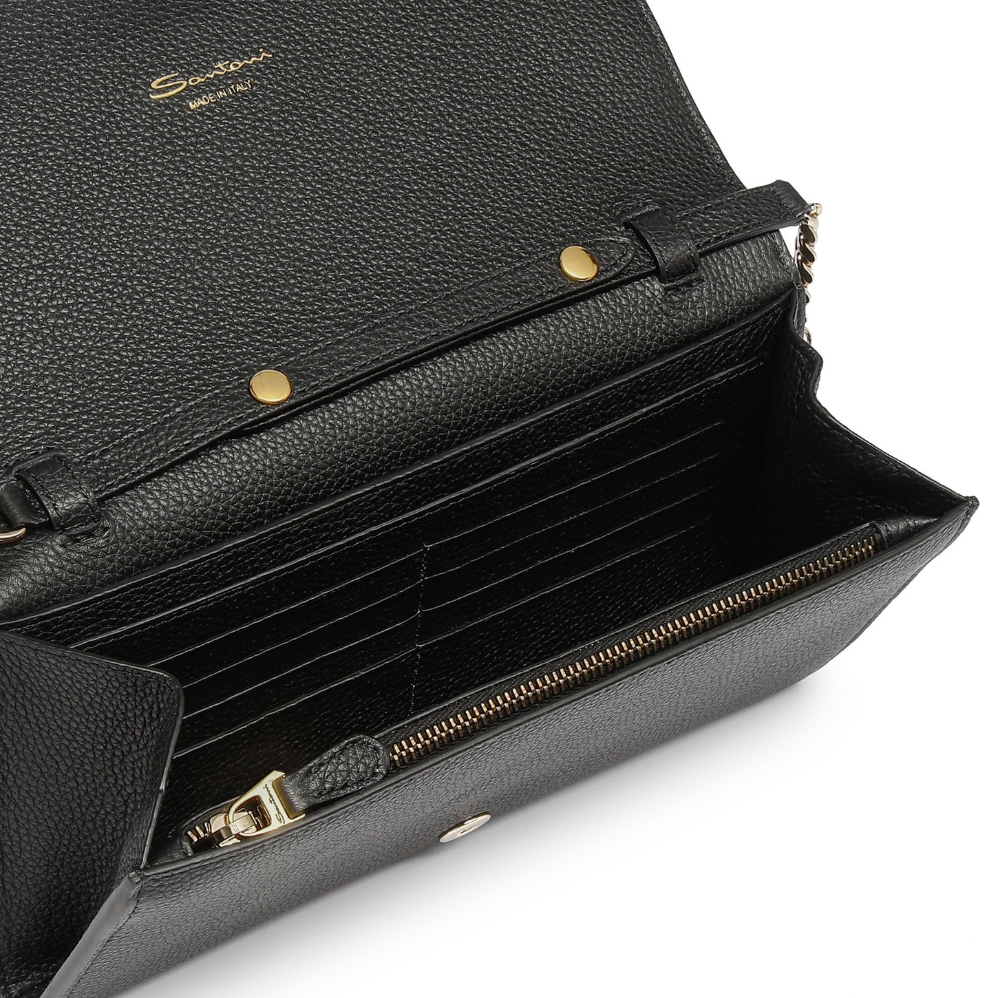 Black leather crossbody bag - 2