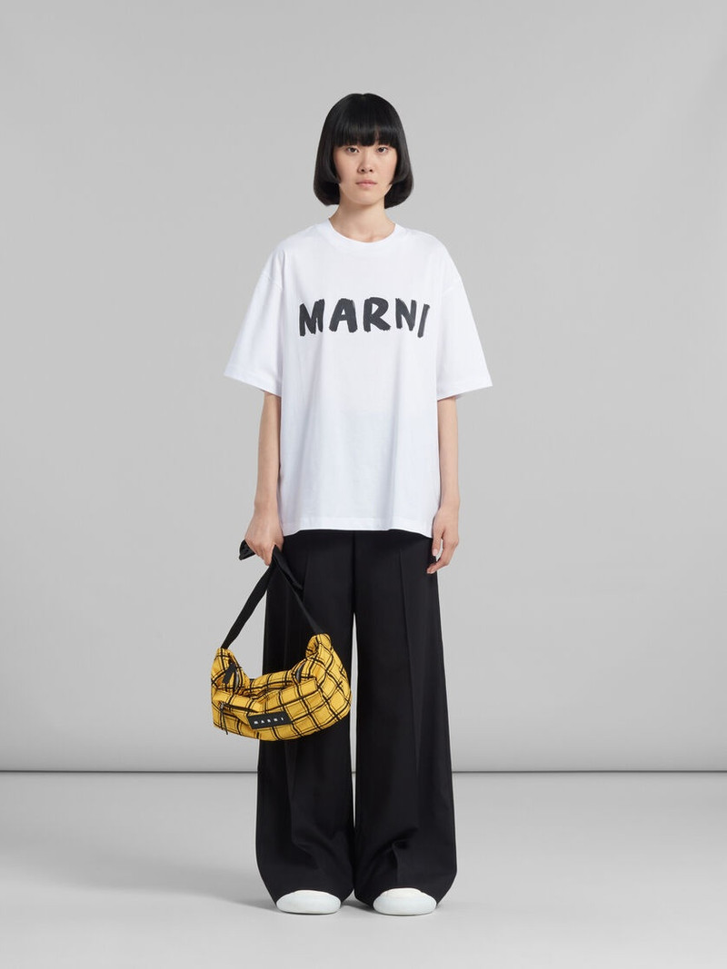 Marni YELLOW CHECKED PUFF BELT BAG outlook