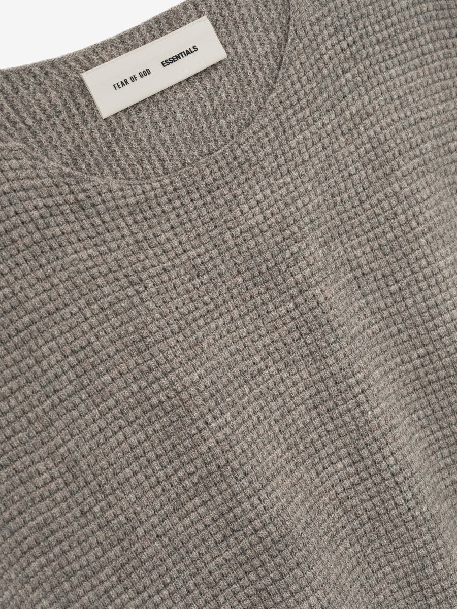 Waffle Crewneck Sweater - 5