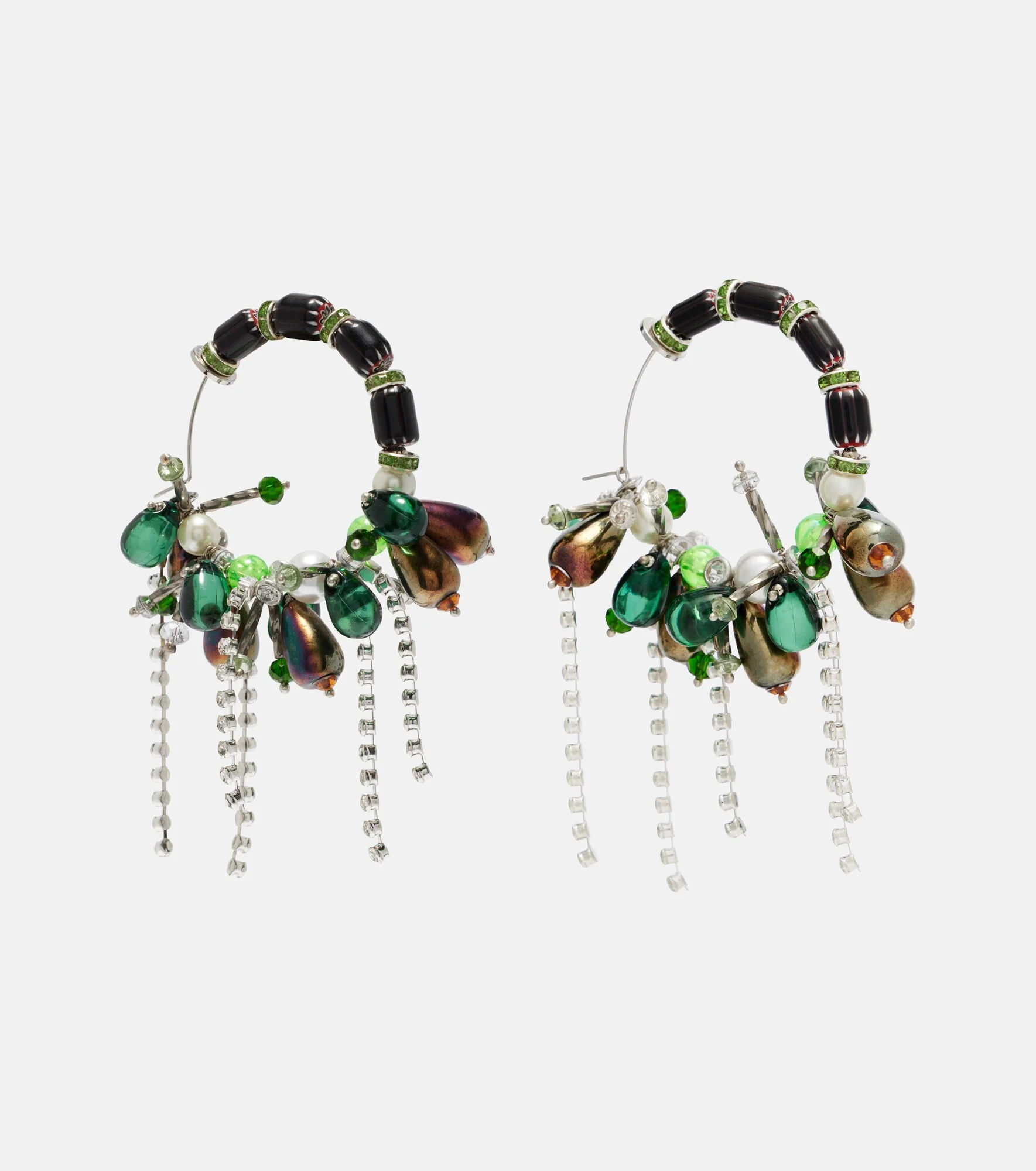 Embellished hoop earrings - 1