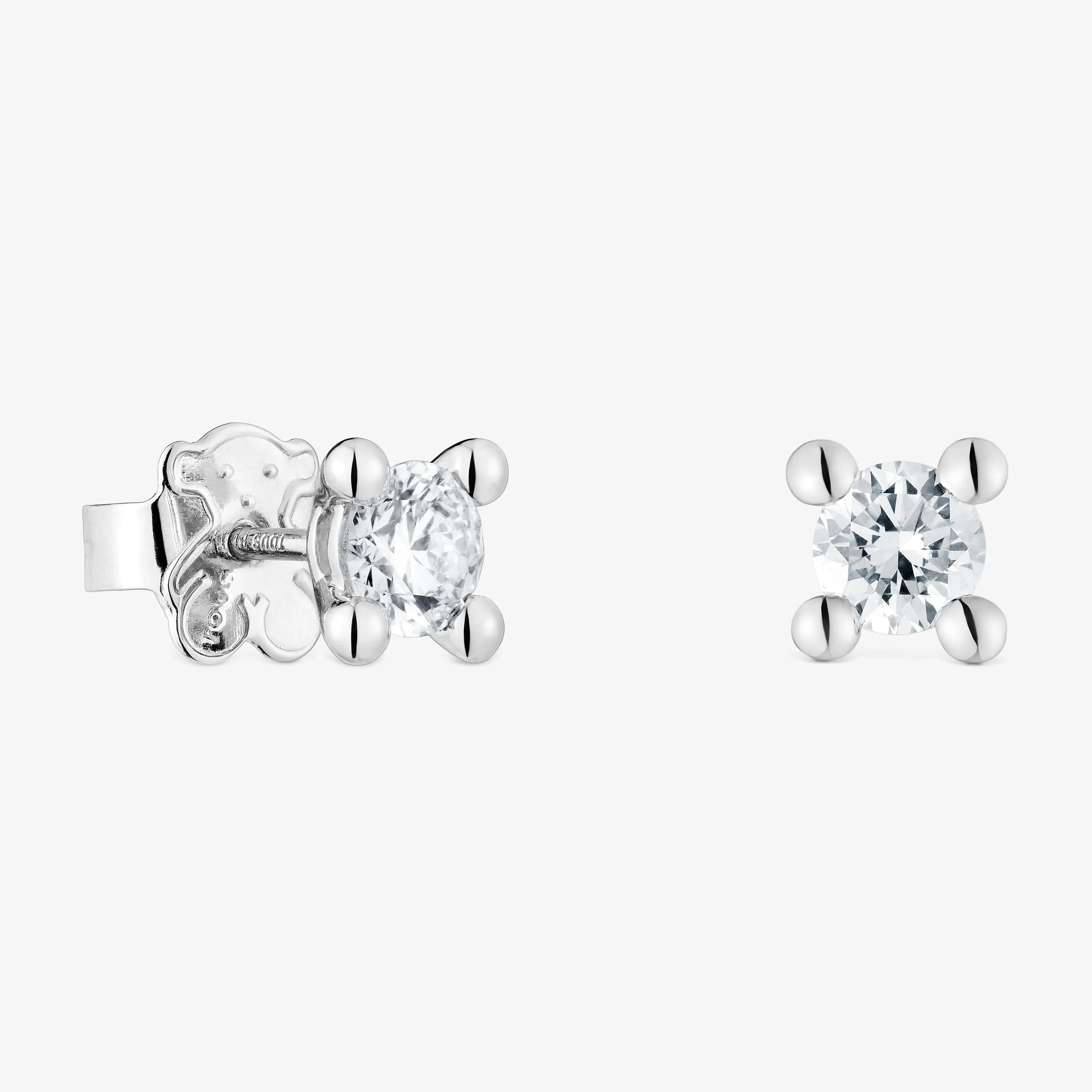 Platinum Earrings with 0.74ct lab-grown diamonds TOUS Shine LGD - 1