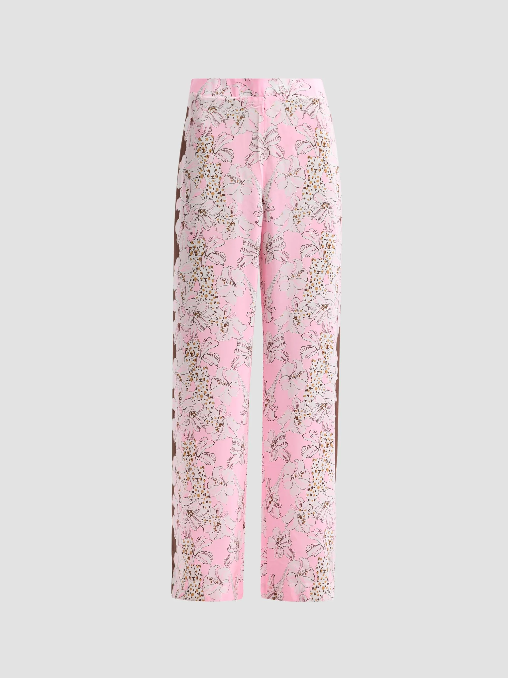 Women's Vianna Coco Beach Silk Palazzo Pants - Coco Beach Wildness - 1