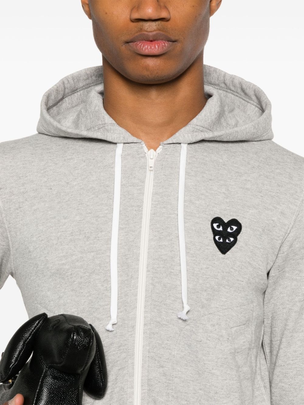 mélange-effect cotton hoodie - 6