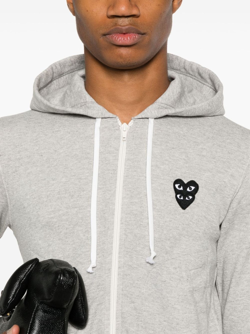 mélange-effect cotton hoodie 6