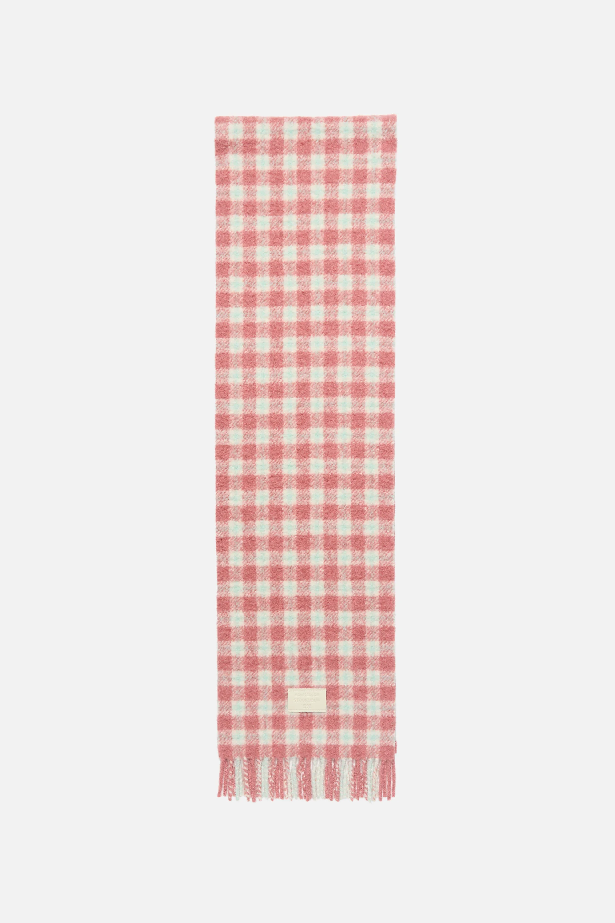 Checked logo scarf - Pink/blue - 1