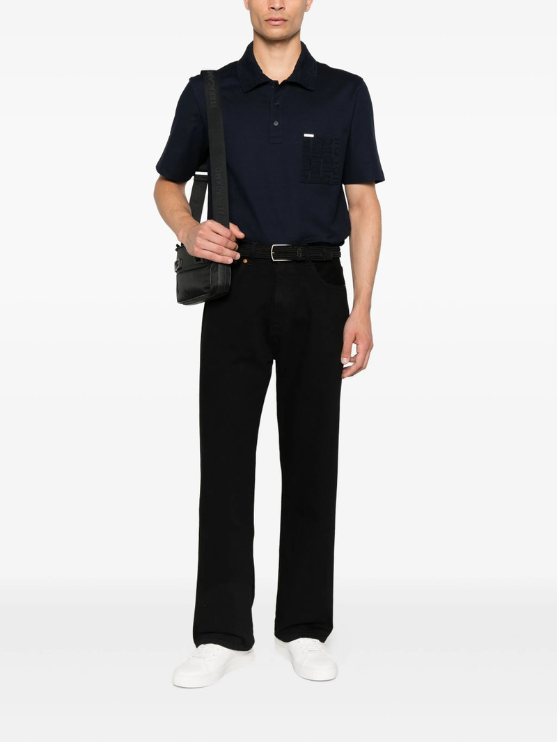 FERRAGAMO Ferragamo Logo-plaque Polo Shirt outlook