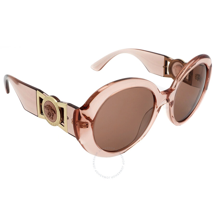 Versace Light Brown Round Ladies Sunglasses VE4414 533973 55 - 2