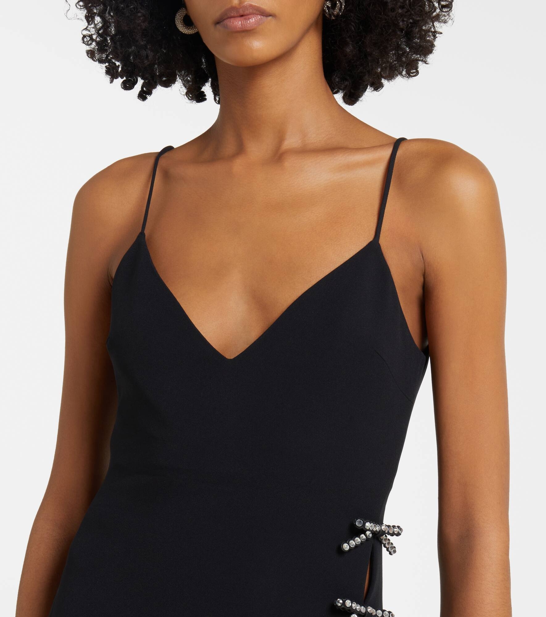 Embellished bow-detail cady gown - 5