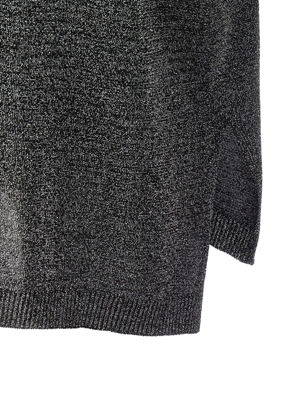 metalic crew-neck T-shirt - 4