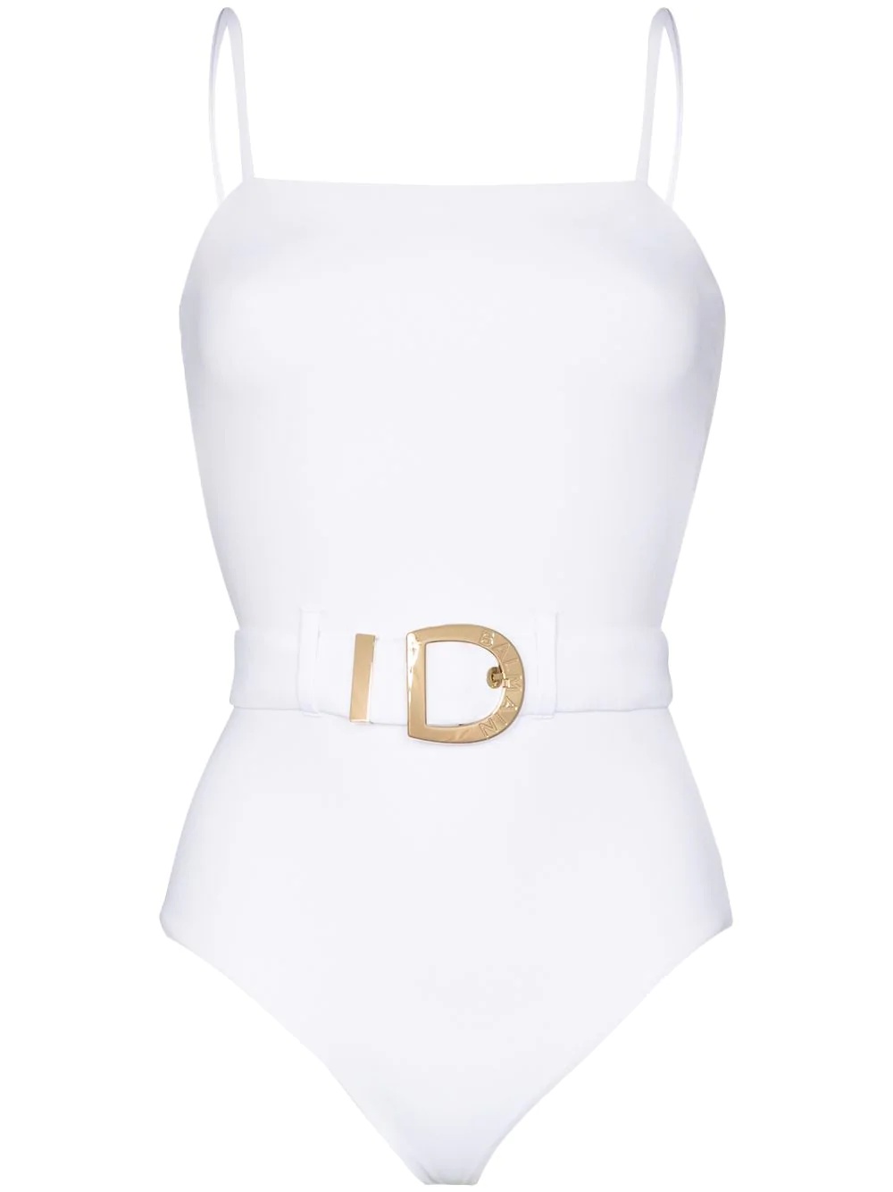 belted buckle swimsuit - 1