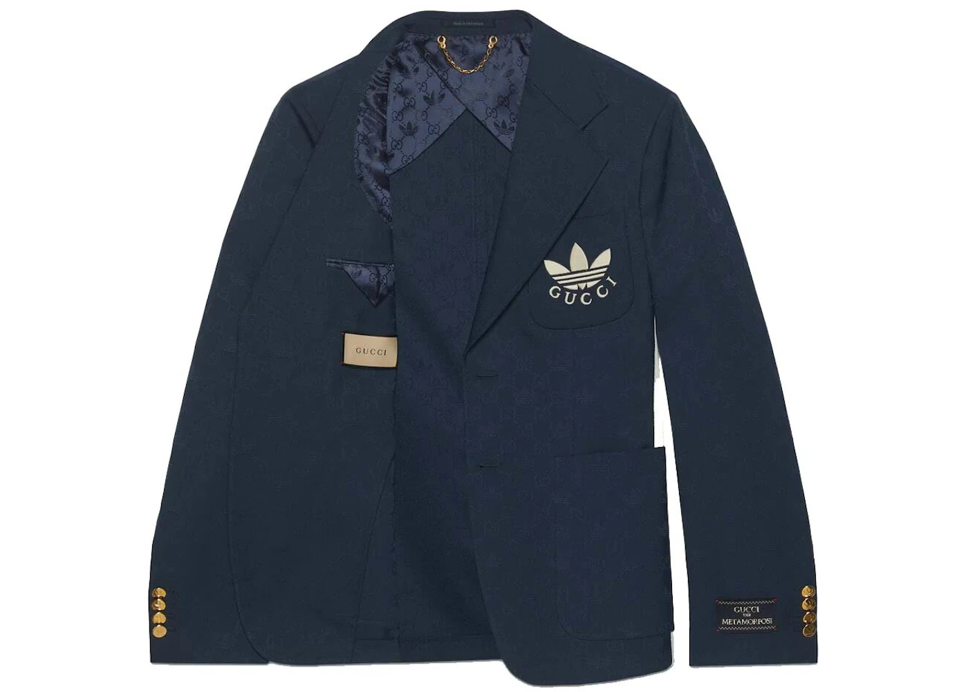 Gucci x adidas Polyester Formal Jacket Dark Blue - 3