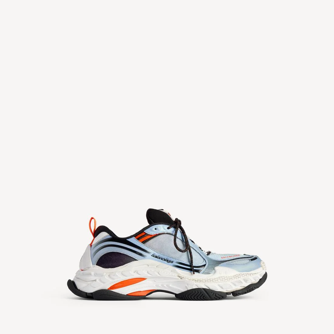 Men's Triple S.2 Gradient Sneaker in Blue/white/black/orange - 1
