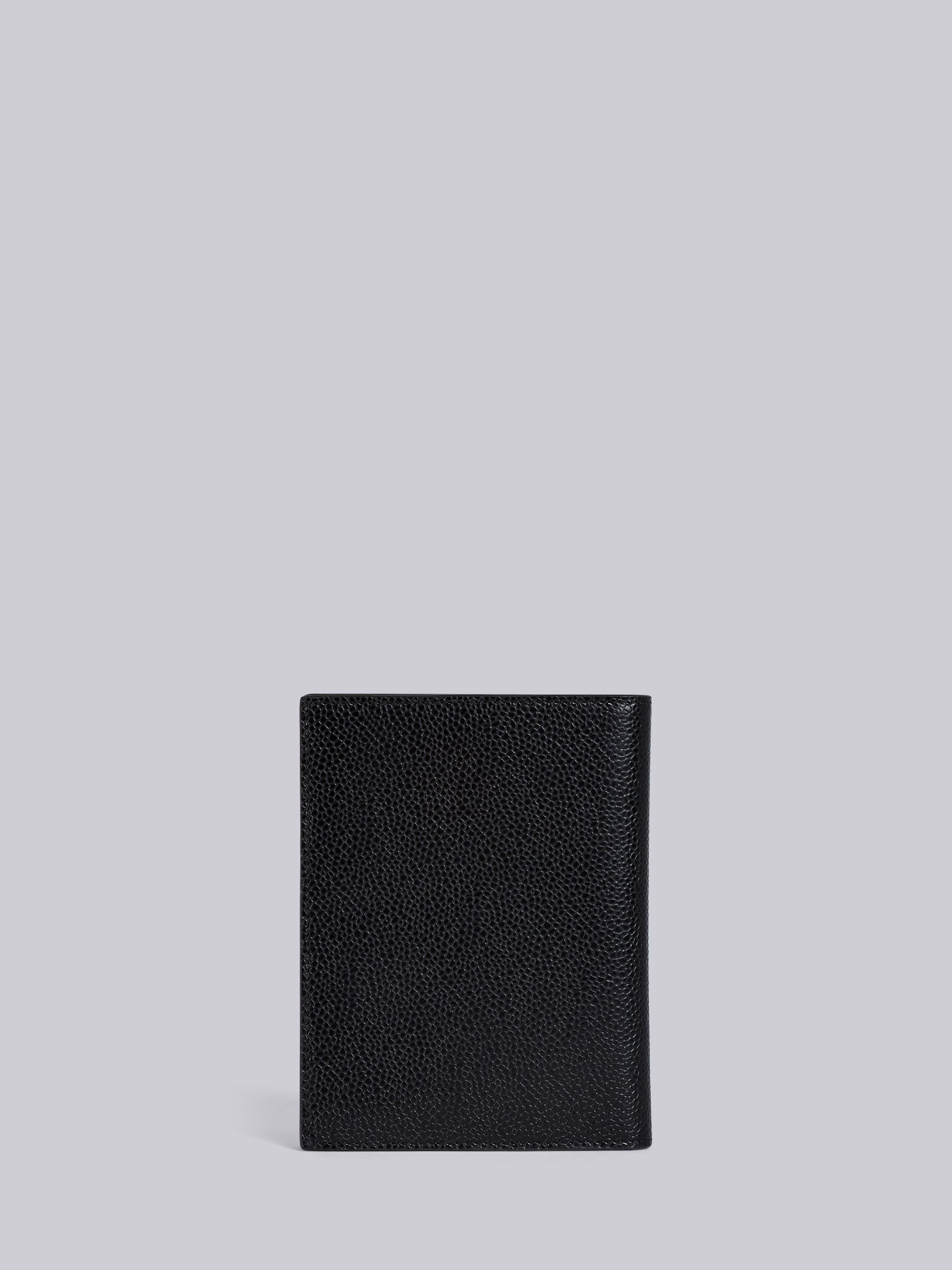 Diagonal Intarsia Stripe Passport Holder In Pebble Grain Leather - 2