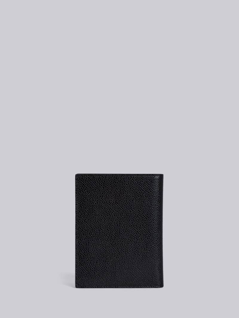 Thom Browne Diagonal Intarsia Stripe Passport Holder In Pebble Grain Leather outlook