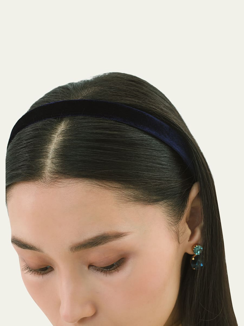 Jennifer Behr Lacey Velvet Silk Skinny Headband outlook