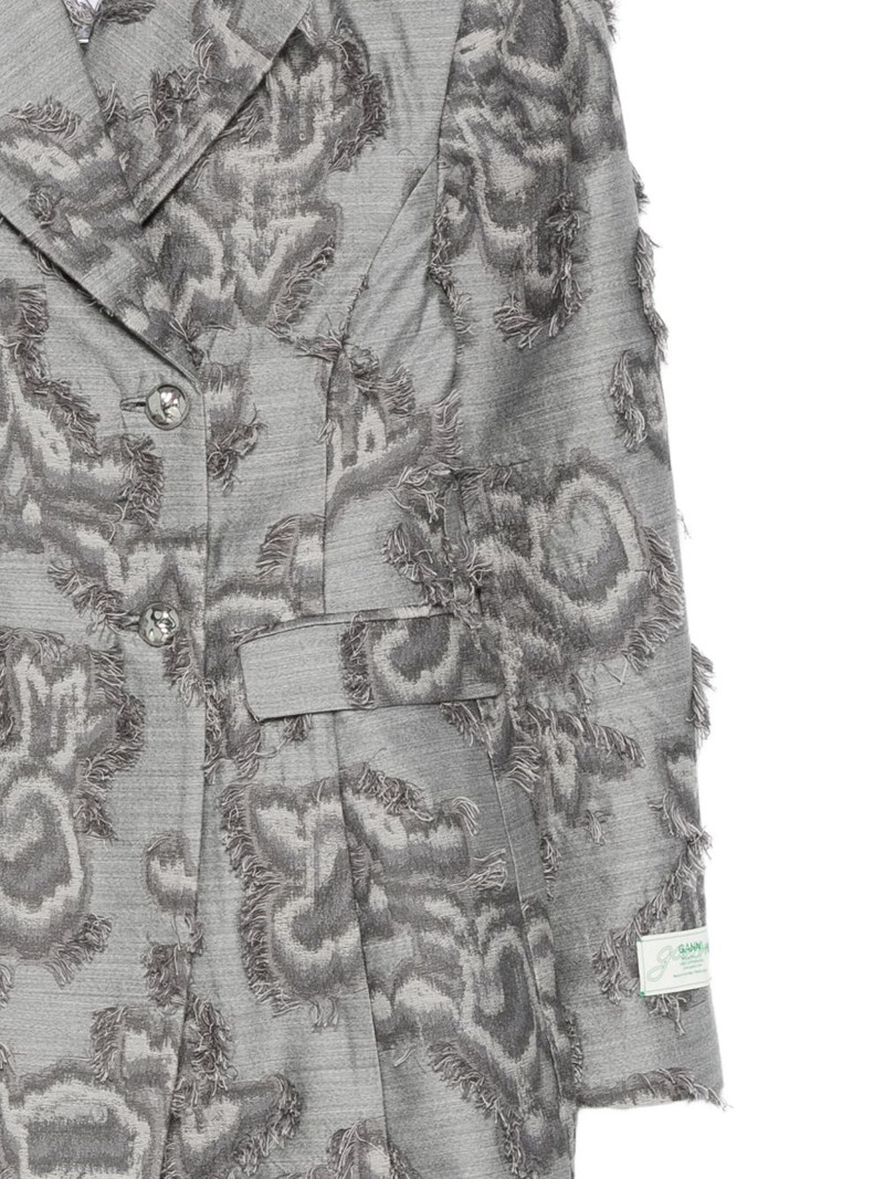 frayed cloud-print coat 3