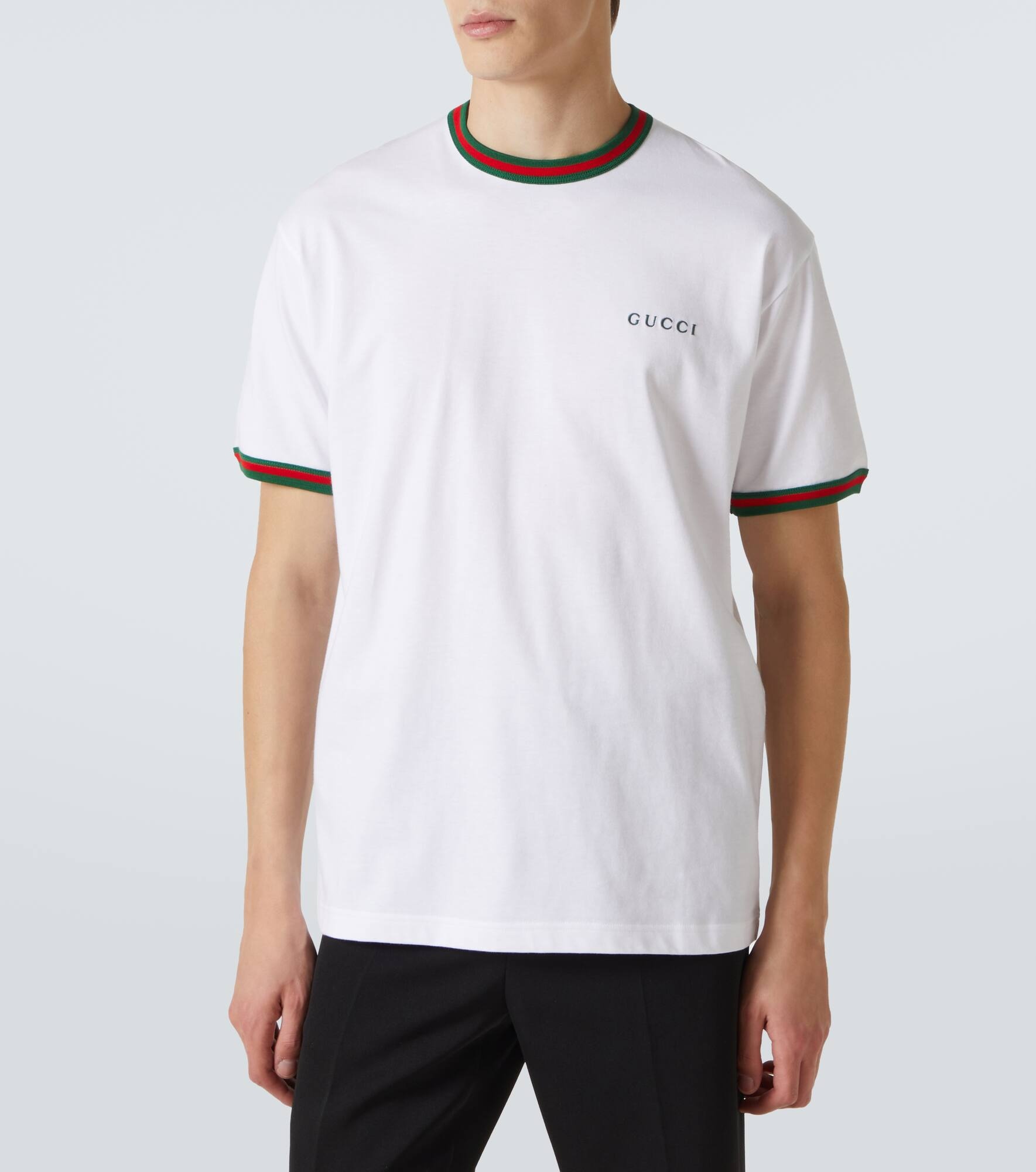 Webstripe logo cotton jersey T-shirt - 3