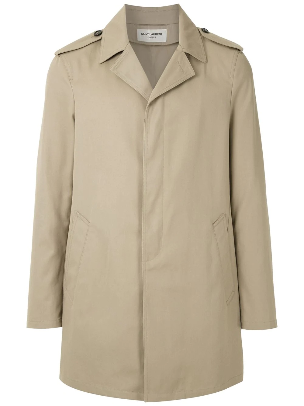 buttoned raincoat - 1