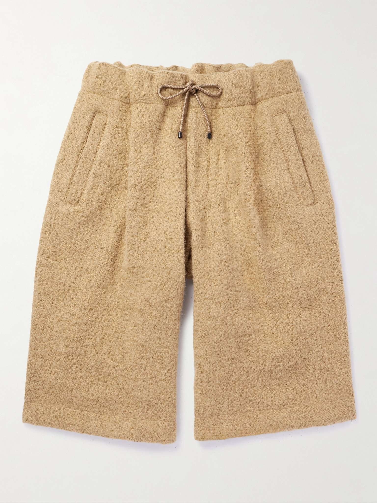 Wide-Leg Jute-Blend Drawstring Shorts - 1