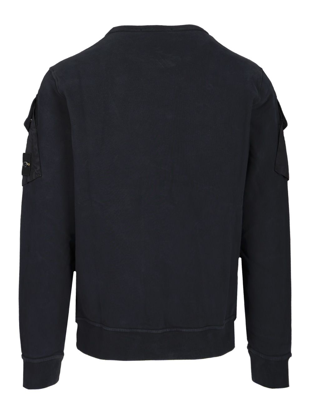 Crewneck Sweatshirt In Brushed Organic Cotton Sweatshirts Blue - 2