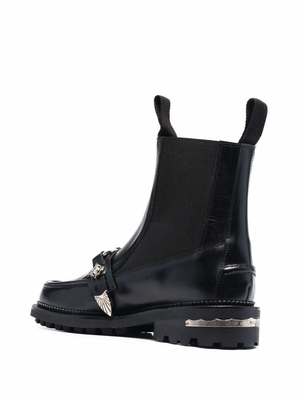 embellished leather boots - 3