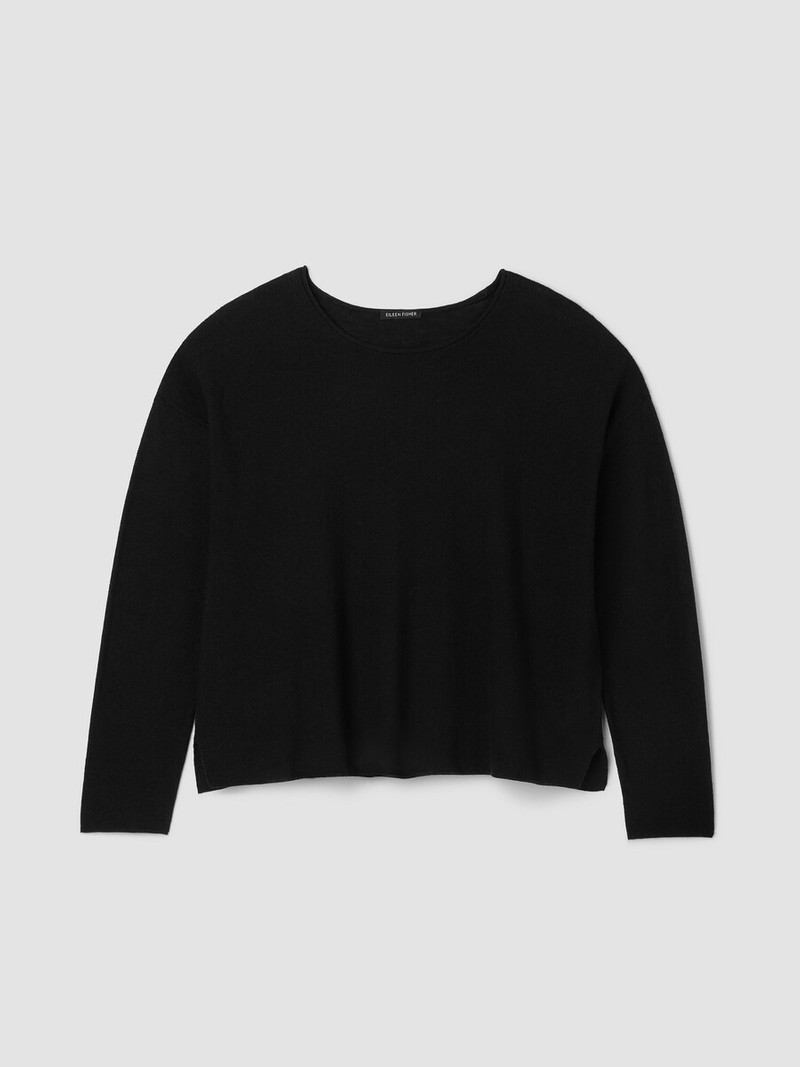Organic Linen Cotton Jewel Neck Box-Top 1
