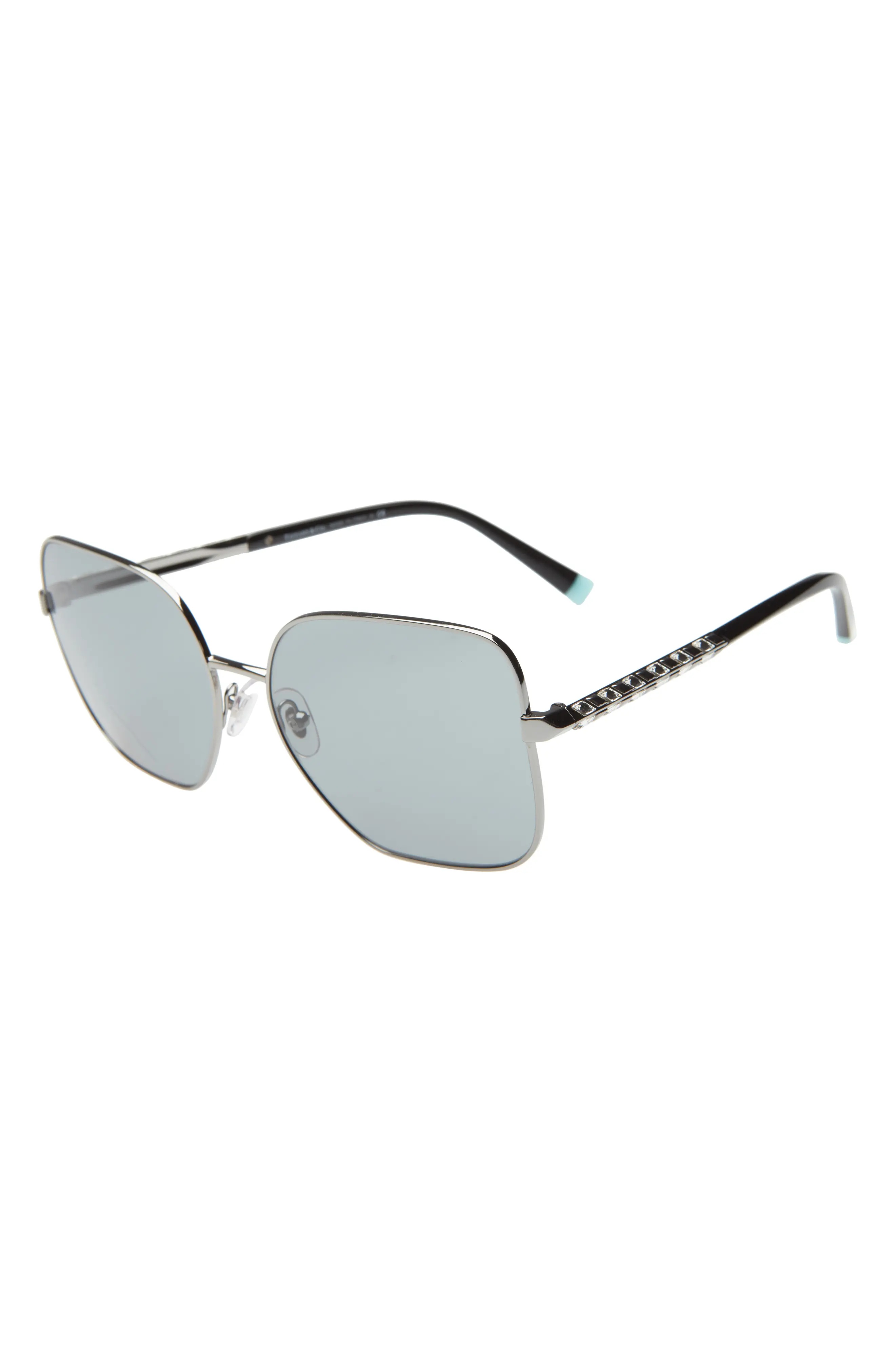 60mm Square Sunglasses in Gunmetal/Grey - 2