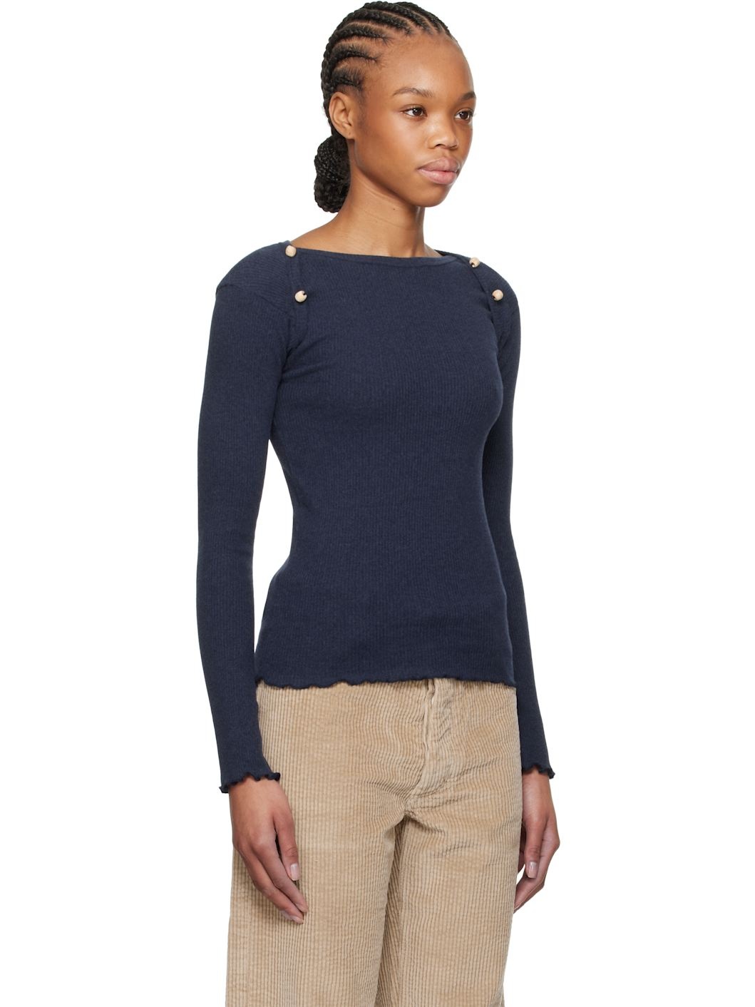 Navy Disc Long Sleeve T-shirt - 2