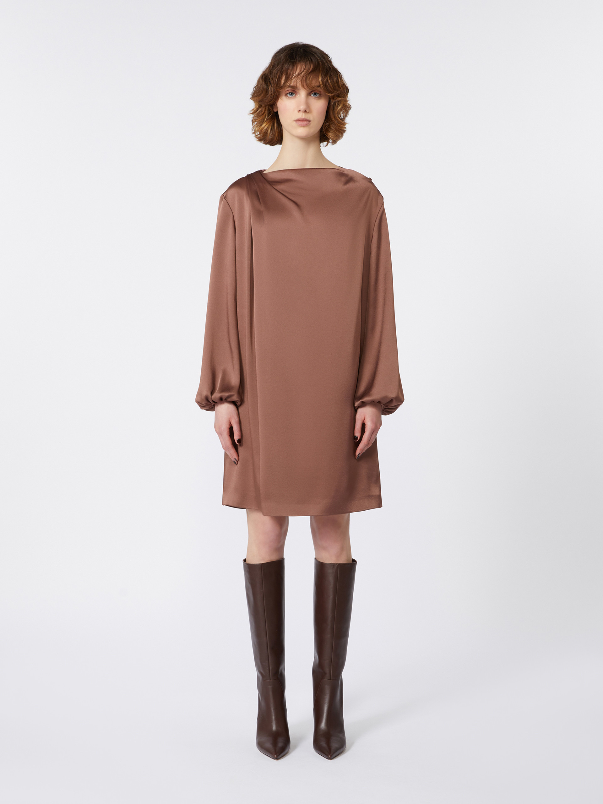 CABINA1234 Minidress in shiny envers satin - 3