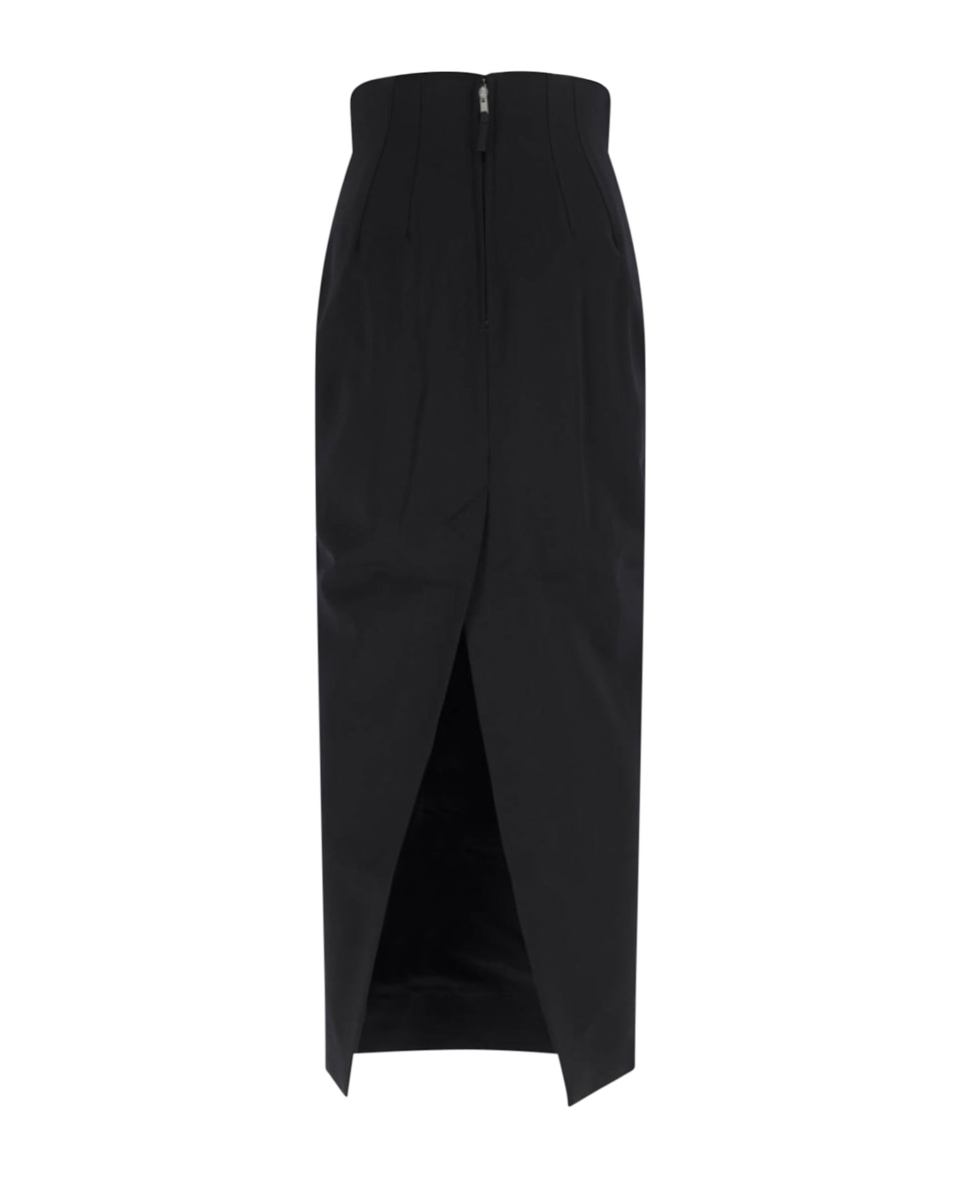 Wool Blend Maxi Skirt - 2