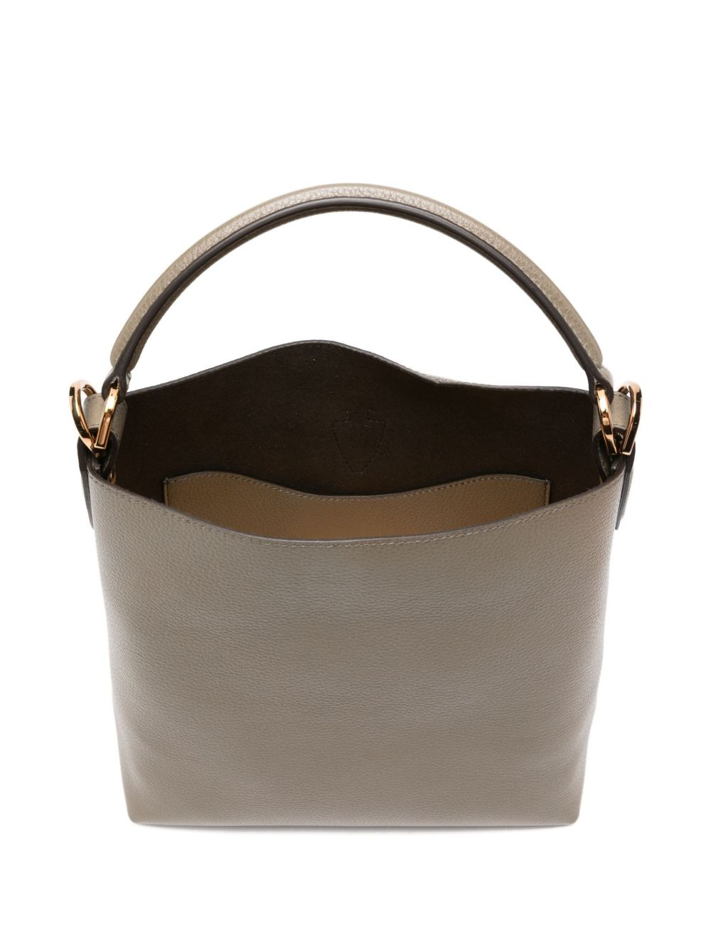 T-buckle leather shoulder bag - 5