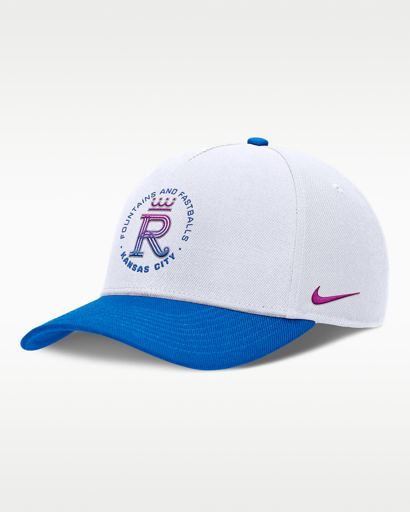 Kansas City Royals City Connect Rise Men's Nike Dri-FIT MLB A-Frame Adjustable Hat 1