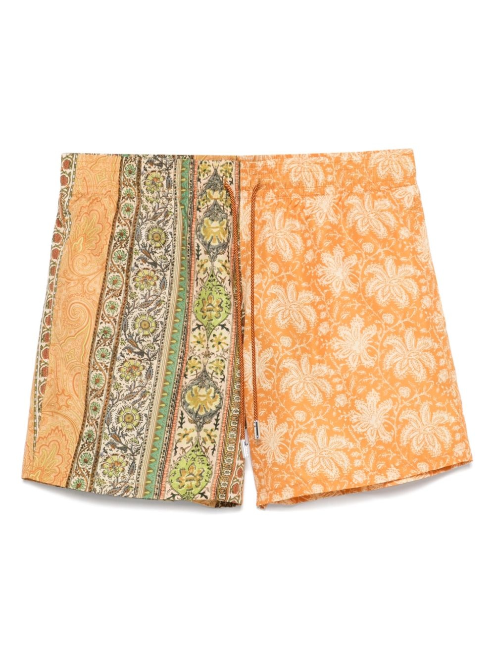 double-pattern swim shorts - 1