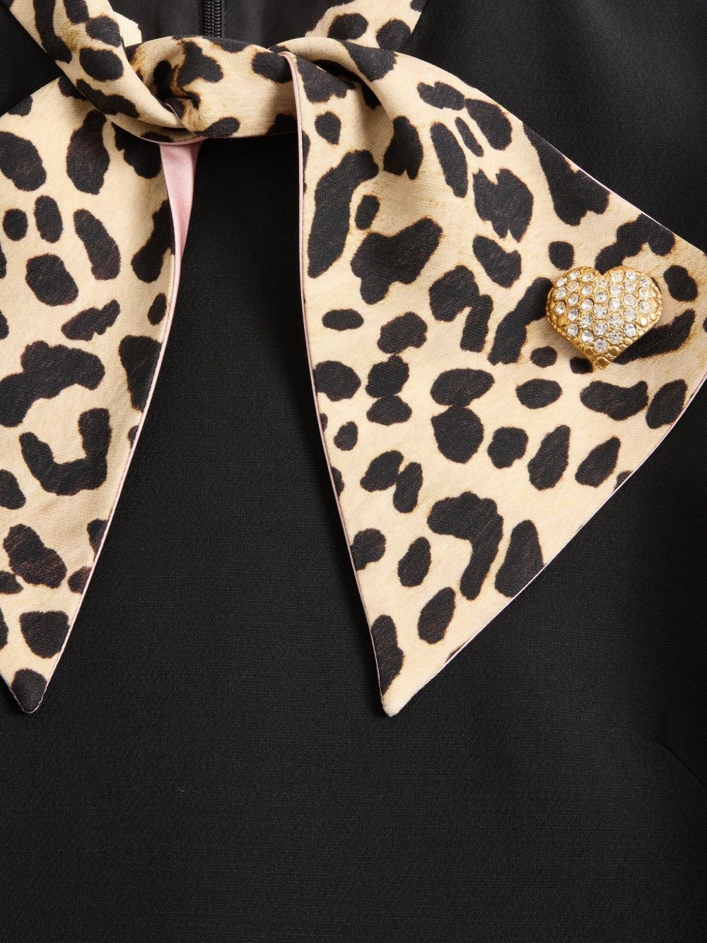 leopard-bow mini dress - 7