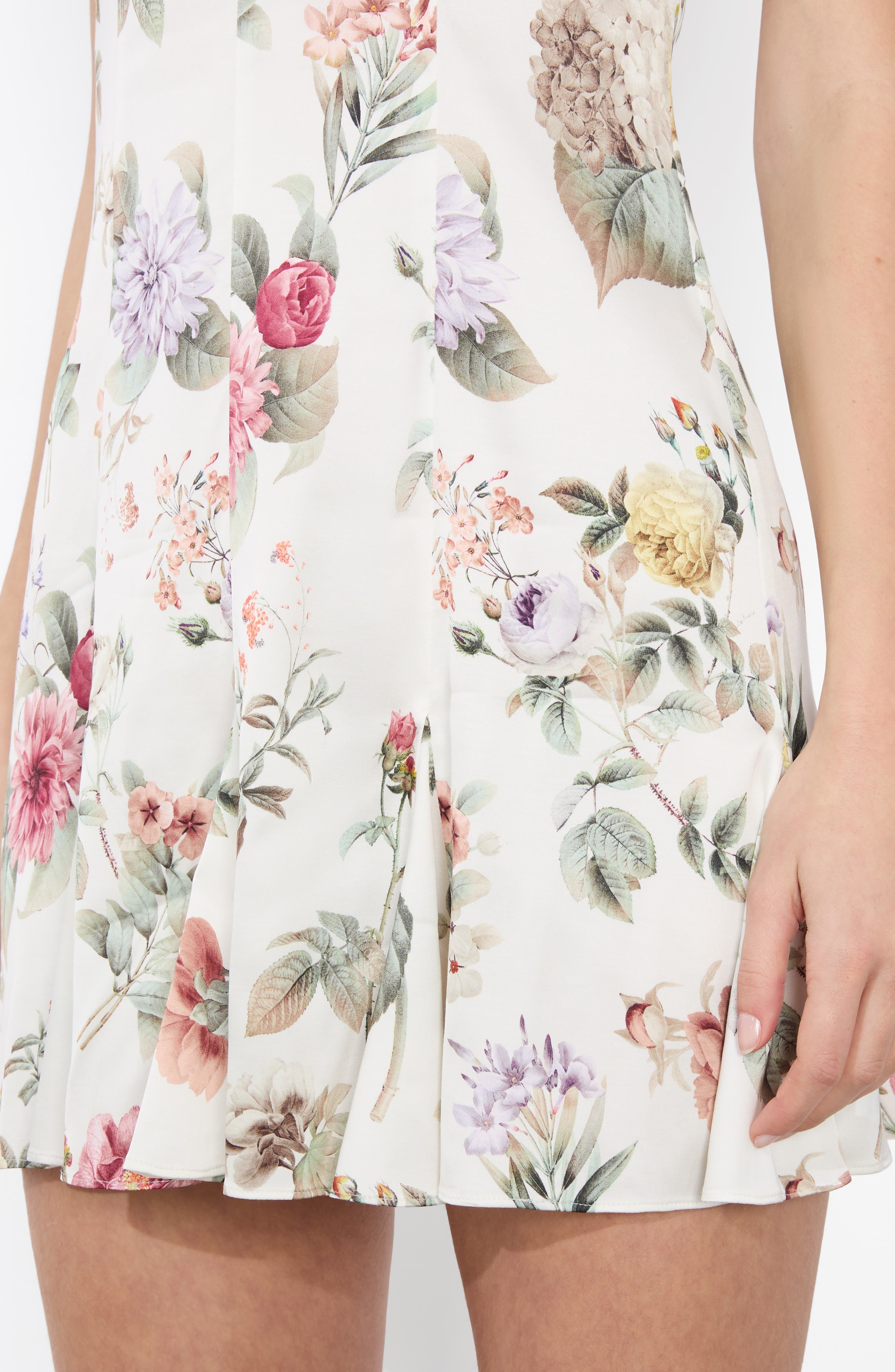 Alice + Olivia Julietta Floral Print Minidress in Sweet Nothings at Nordstrom - 3