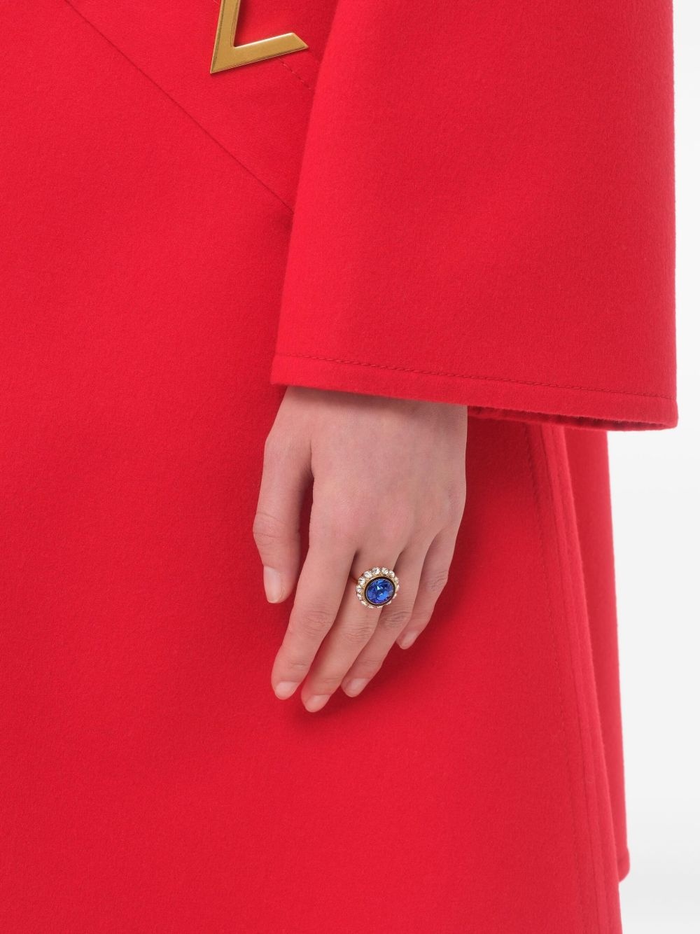 VLOGO SIGNATURE RING IN METAL, ENAMEL AND CRYSTALS - 2