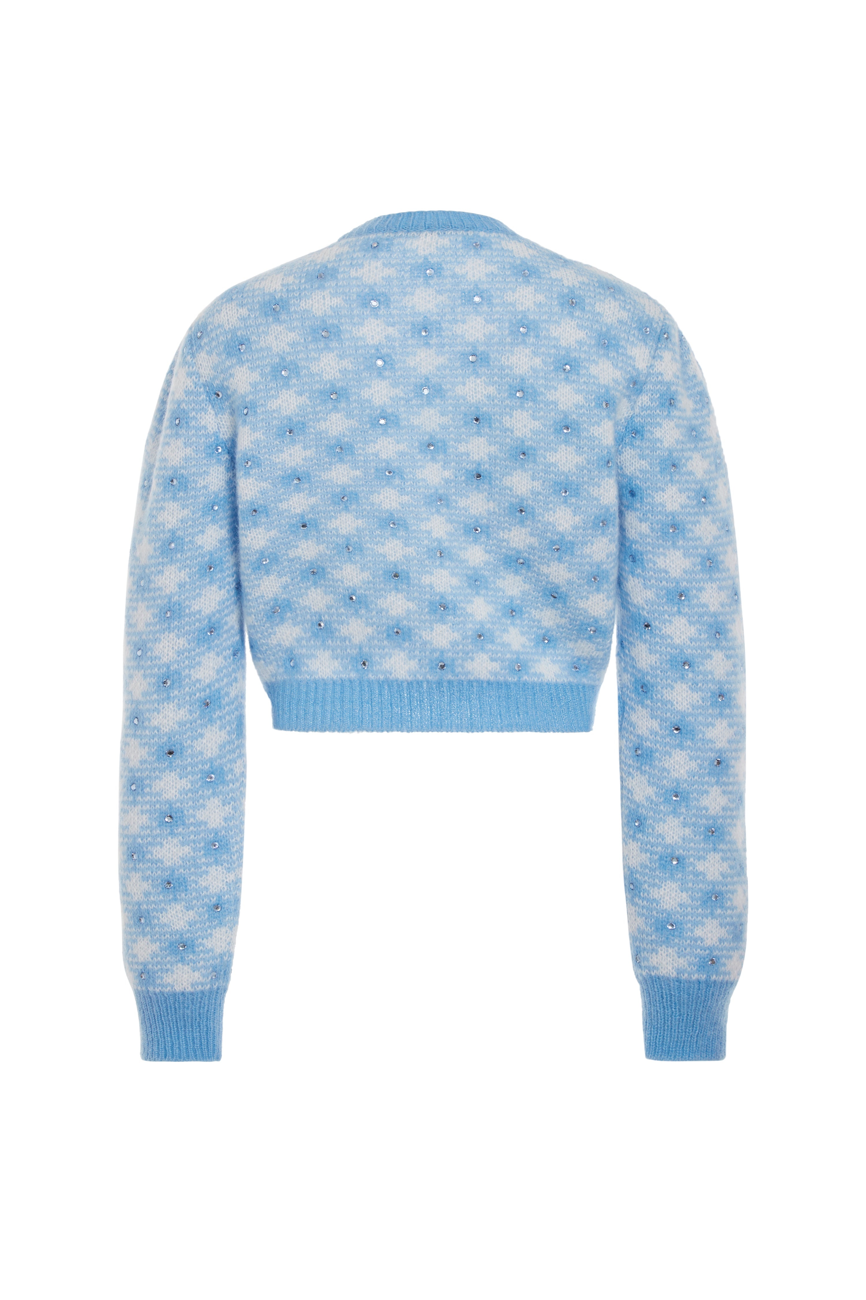 VICHY KNITTED CARDIGAN WITH HOTFIX - 2