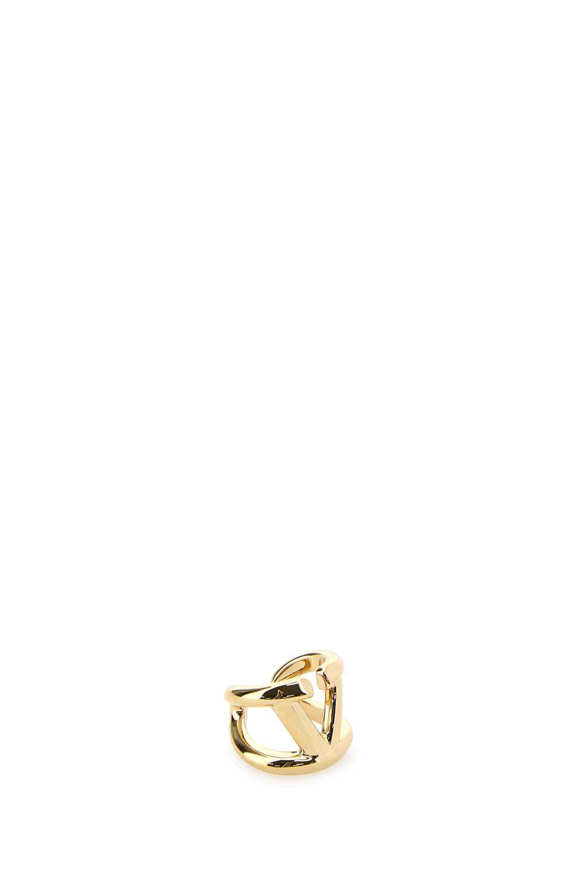 Valentino Garavani Women Gold Metal Vlogo Signature Ring - 3
